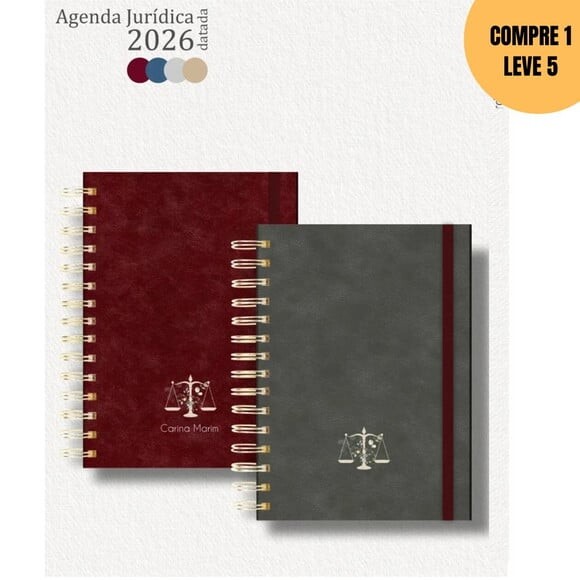 Arquivo Digital 22 Capas A5 para Agenda Jurídica 2026 -4467