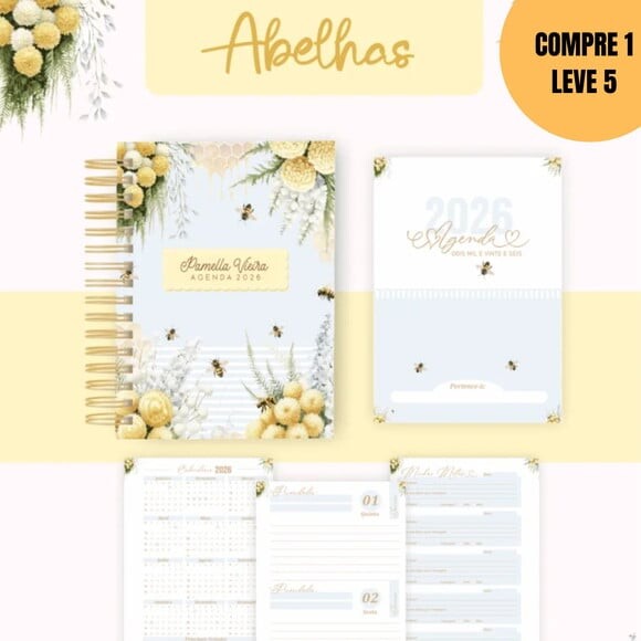 Arquivo Digital Abelha Agendas e Planners 2026 -6081