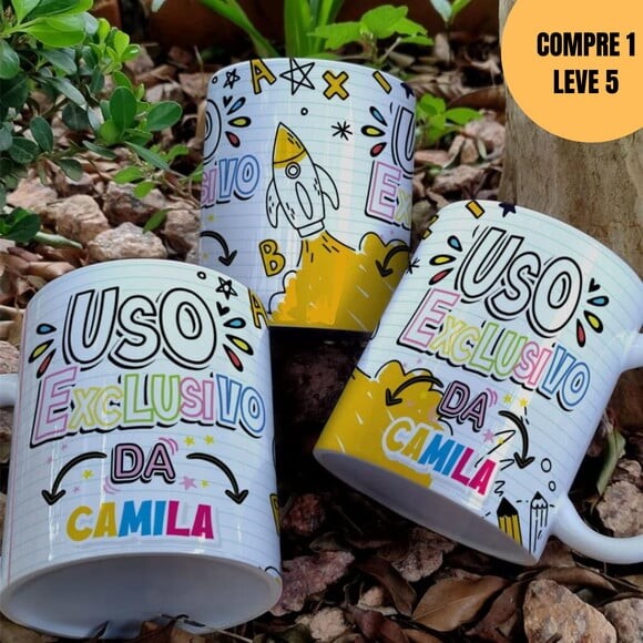 Arquivo Digital Abc Volta às Aulas Artes para Caneca -6119