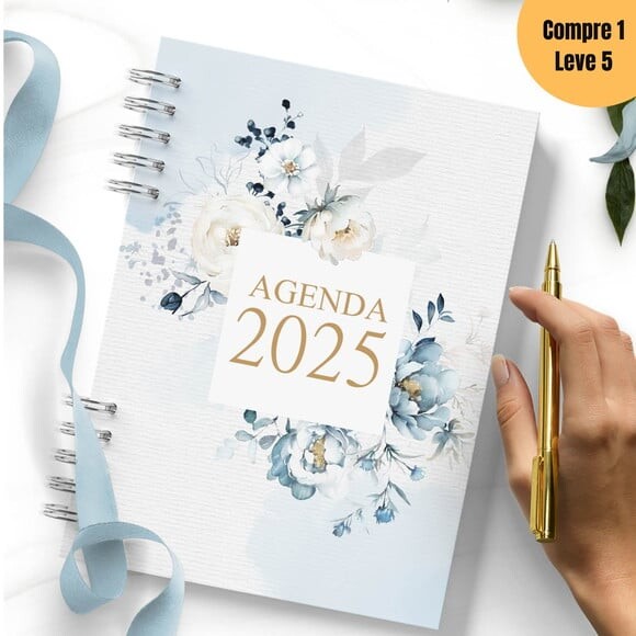 Arquivo Digital Agenda 2025 1dpp Versículos Floral Azul -578