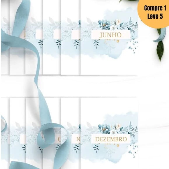 Arquivo Digital Agenda 2025 2dpp Floral Azul -577