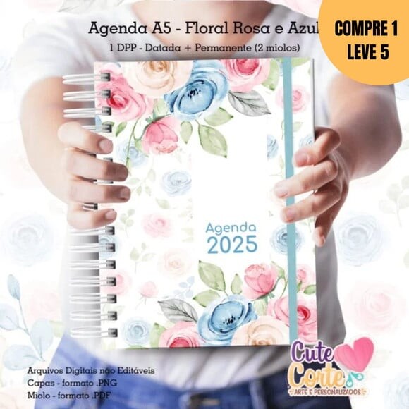 Arquivo Digital Agenda Datada 2025 Floral 1dpp -1863