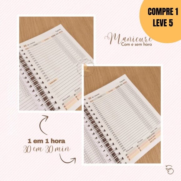 Arquivo Digital Agendamentos Manicure 2026 8 Cores -5659