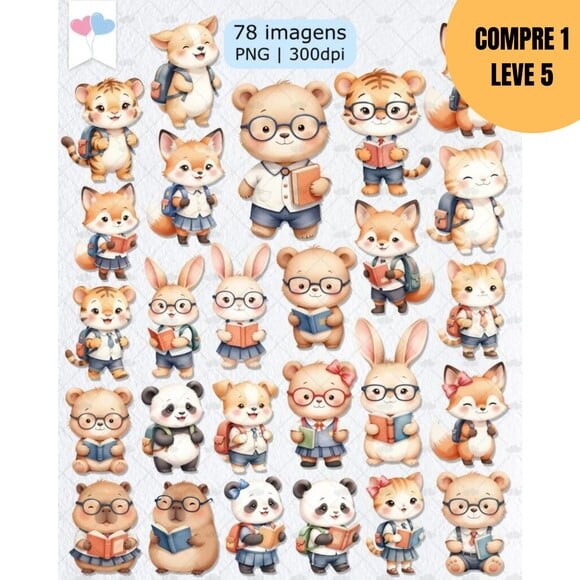 Arquivo Digital Amiguinhos da Escola Kit Digital -6196