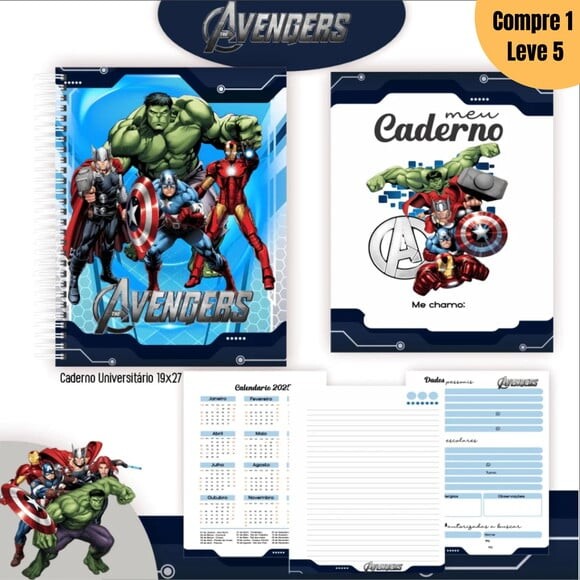 Arquivo Digital Avengers Kit Escolar 2025 -808