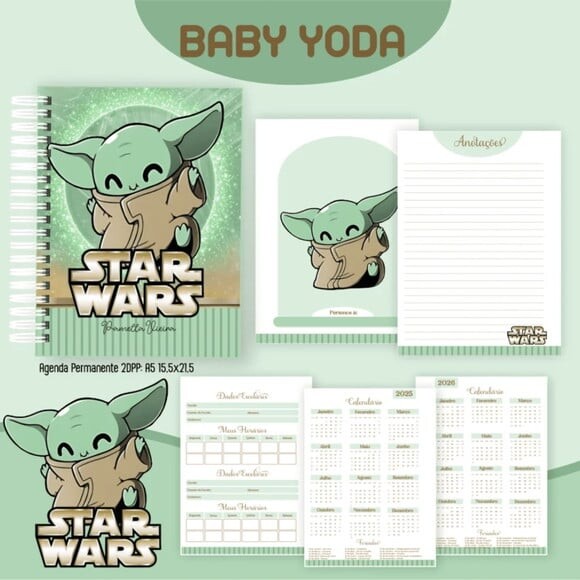 Arquivo Digital Baby Yoda Capas e Miolos 2025- 133