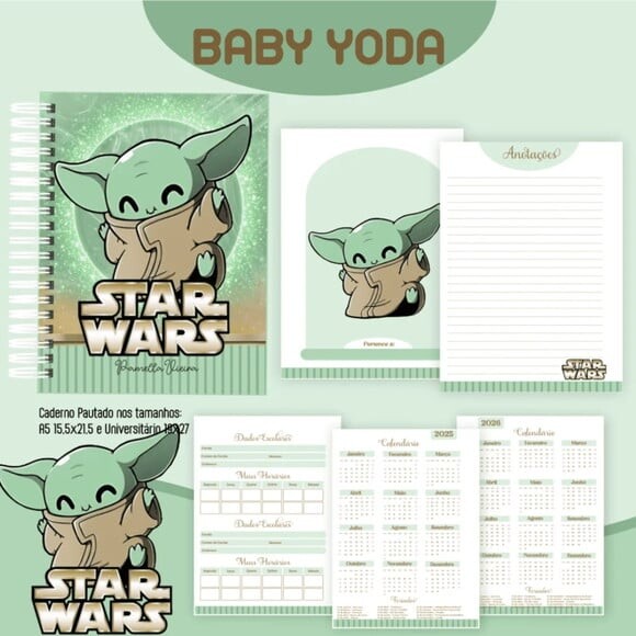 Arquivo Digital Baby Yoda Capas e Miolos 2025- 133