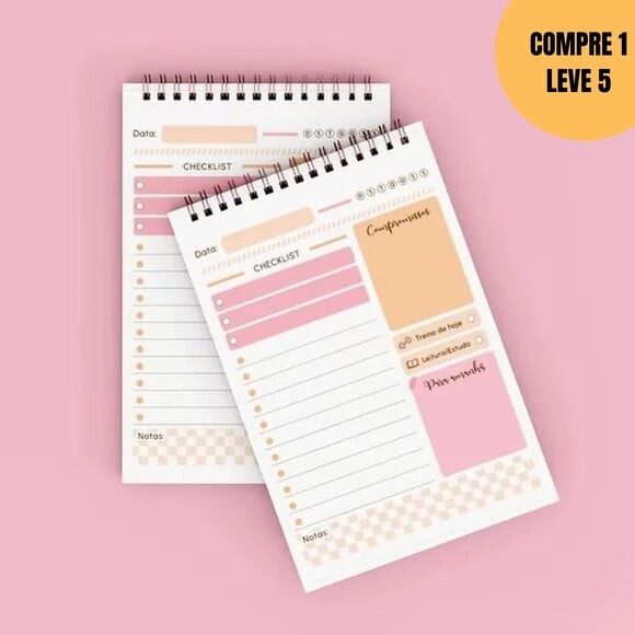 Arquivo Digital Bloco A5 Planner Diário -5936