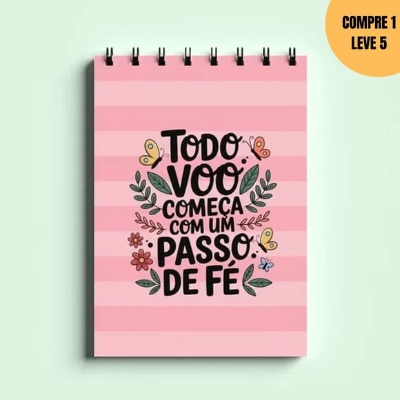 Arquivo Digital Bloco A6 Borboletas e Frases -3798