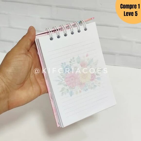 Arquivo Digital Bloquinho A6 Floral 2025 -1193