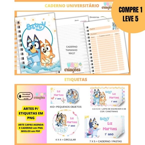 Arquivo Digital Bluey Menina Volta às Aulas 2026 -6205