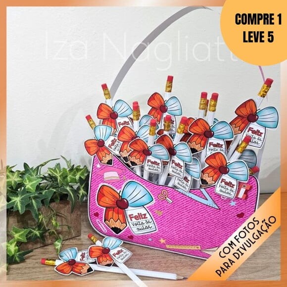 Arquivo Digital Bolsa Porta Lápis Volta as Aulas -6306