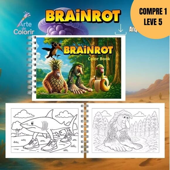 Arquivo Digital Brainrot Livros de Colorir -6343
