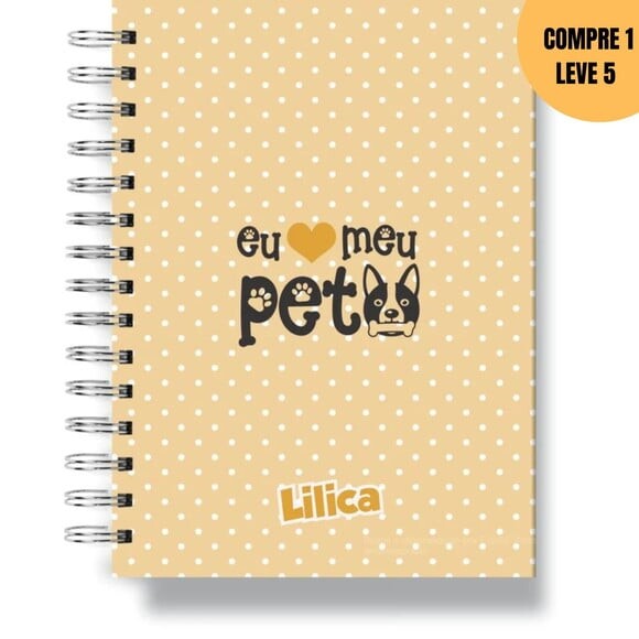 Arquivo Digital Cadernetas Pets Cachorro e Gato -3415