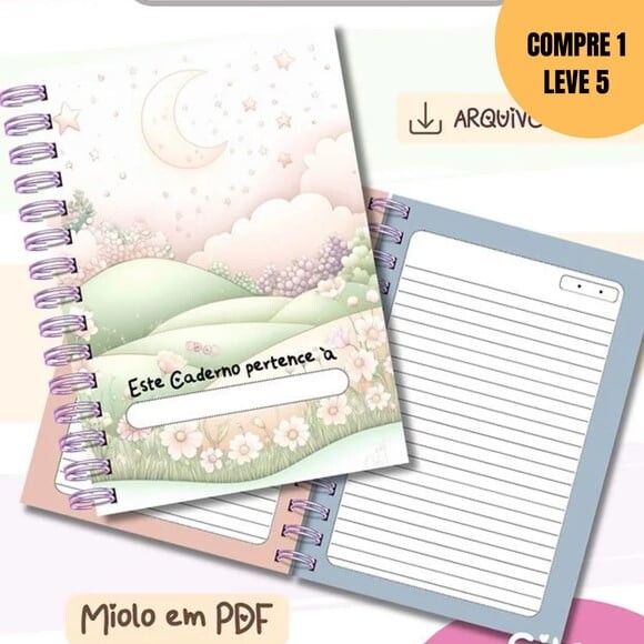 Arquivo Digital Caderno A5 Aquarela Legião Urbana -1640
