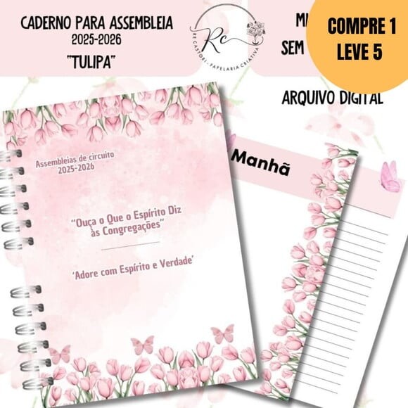 Arquivo Digital Caderno Assembleia Floral Rosa -5292