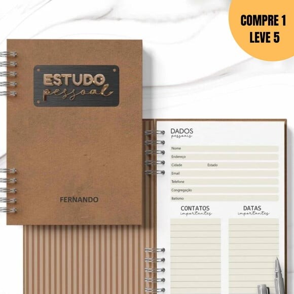 Arquivo Digital Caderno Estudo Pessoal Jw Masculino -2184