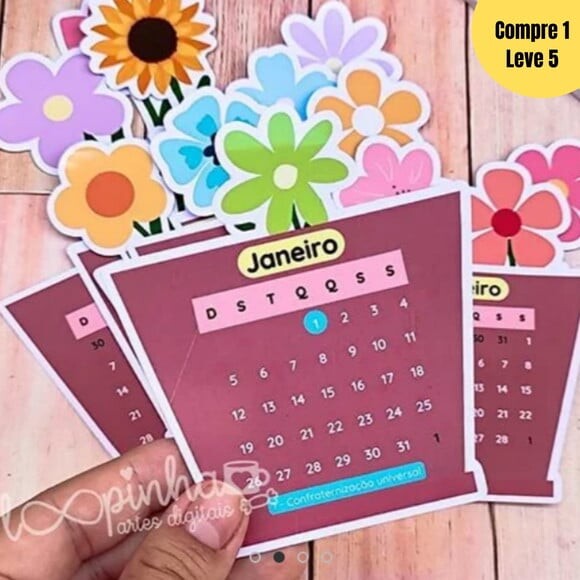 Arquivo Digital Calendário 2025 Flores -398