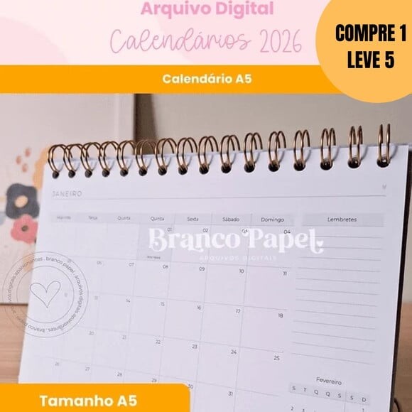 Arquivo Digital Calendário 2026 -4885