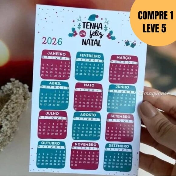 Arquivo Digital Calendário 2026 Natal 10×14 -5582