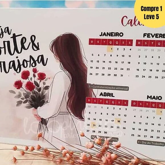 Arquivo Digital Calendário A4 de Mesa 2025- 408