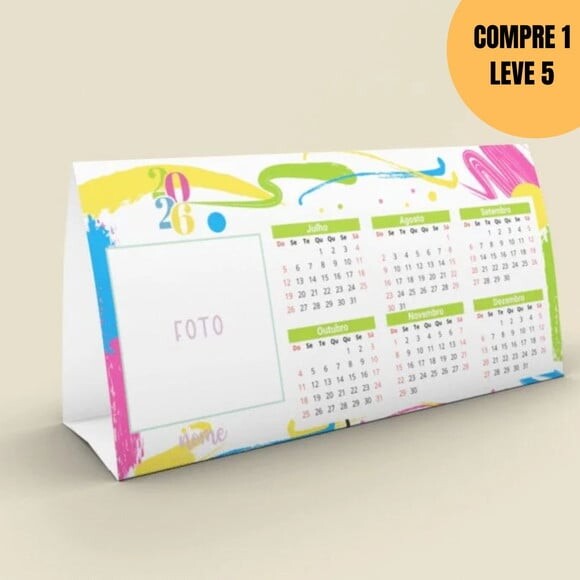 Arquivo Digital Calendário de Mesa 2026 com Foto -5622