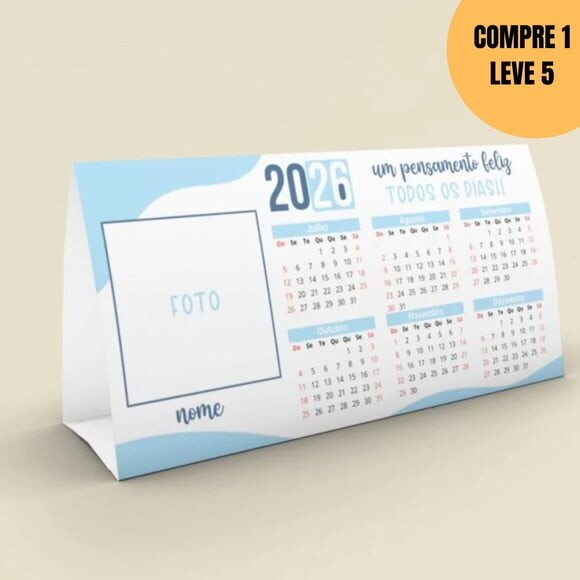 Arquivo Digital Calendário de Mesa 2026 com Foto -5622
