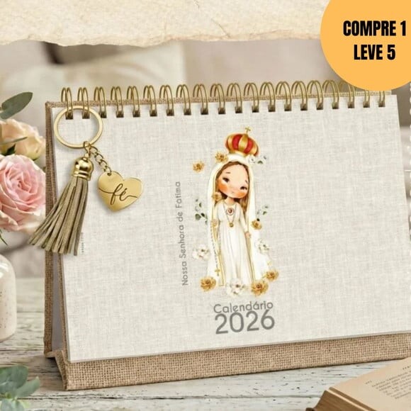 Arquivo Digital Calendário de Mesa Santinhos A5 -6015