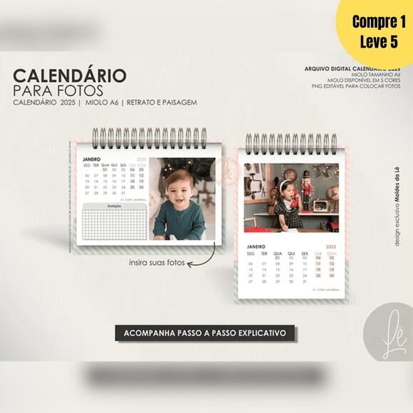 Arquivo Digital Calendários para Fotos 2025 -409