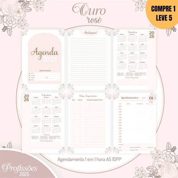 Arquivo Digital Candy Ouro Rose Profissões 2025 -259