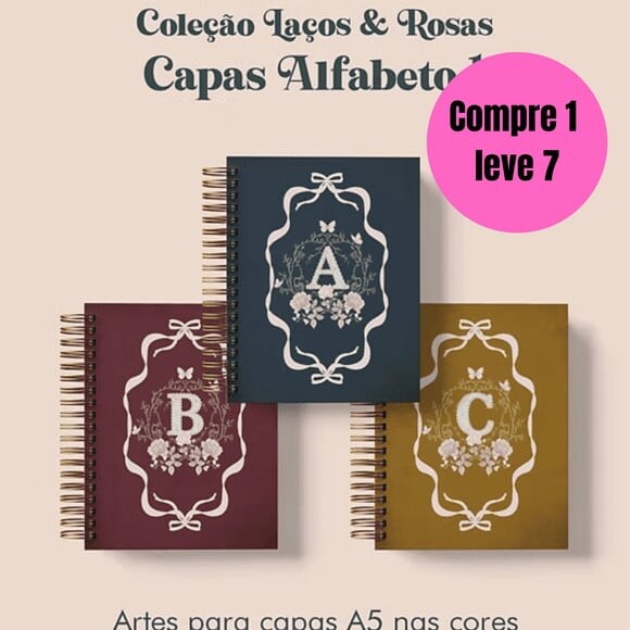 Arquivo Digital Capas Alfabeto Coleção Laços -6603