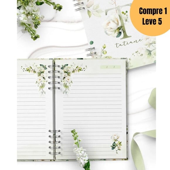 Arquivo Digital Capas Alfabeto a a Z Rosas Brancas -5110