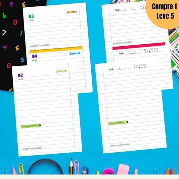 Arquivo Digital Capas e 4 Miolos Agenda Escolar -854