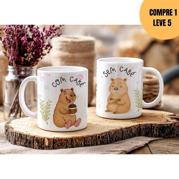 Arquivo Digital Capivara Irônica Estampas Canecas -4761