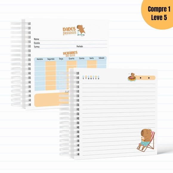 Arquivo Digital Capivara Menino Kit Escolar 2025 -763