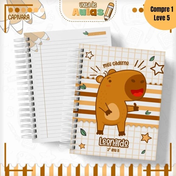 Arquivo Digital Capivara Menino Kit Escolar 2025 -783