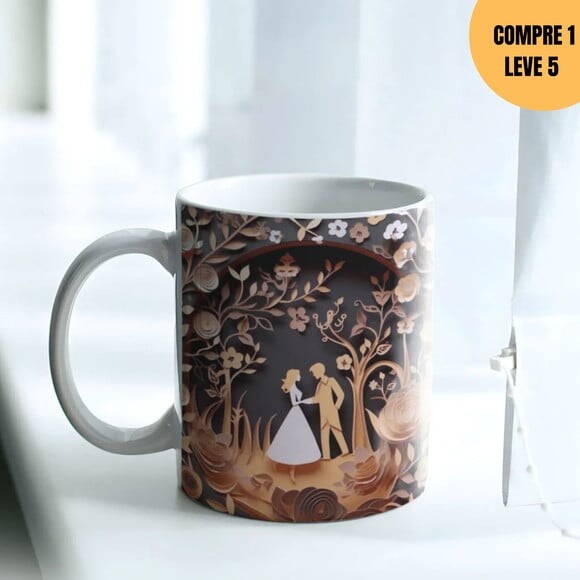 Arquivo Digital Casais em Papel Arte para Canecas -3333