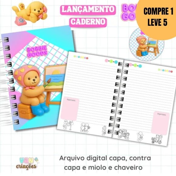 Arquivo Digital Coleção Caderno Bobbie Goods -4594