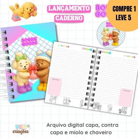 Arquivo Digital Coleção Caderno Bobbie Goods -4594