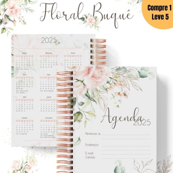 Arquivo Digital Coleção Floral Buquê Agenda 2025 -1313