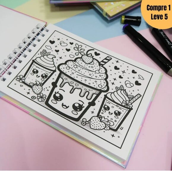Arquivo Digital Coloring Book A5 a Arte de Colorir -1159
