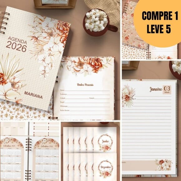 Arquivo Digital Combo 4 Agendas 2026 e Permanente -5332
