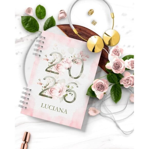 Arquivo Digital Combo 8 Agendas Floral Rosa 2026 e Per -4924