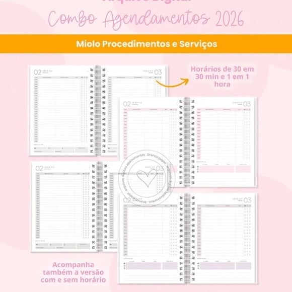 Arquivo Digital Combo Agendamentos 2026 -5488