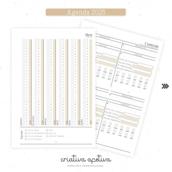 Arquivo Digital Combo Agendas 2025 Bege -734