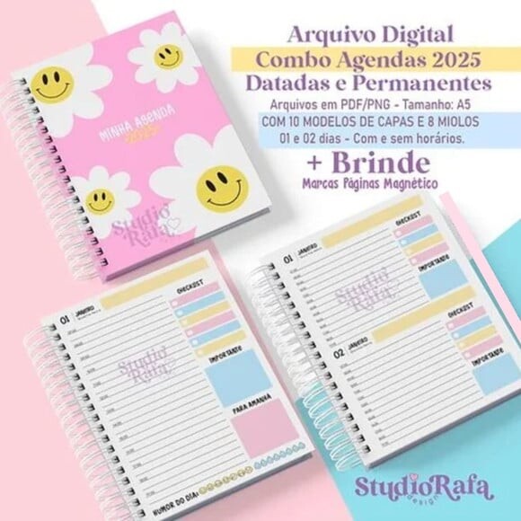 Arquivo Digital Combo Agendas Smile 2025 Datadas -680