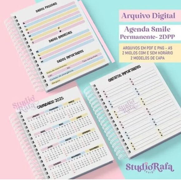 Arquivo Digital Combo Agendas Smile 2025 Datadas -680