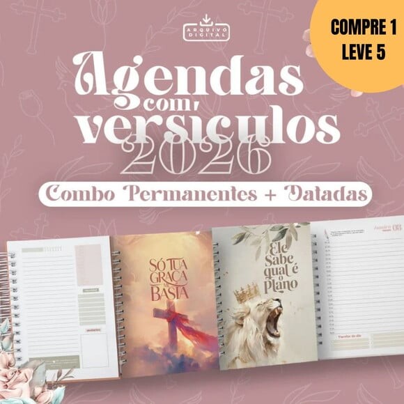 Arquivo Digital Combo Agendas Versículos Permanentes+datada