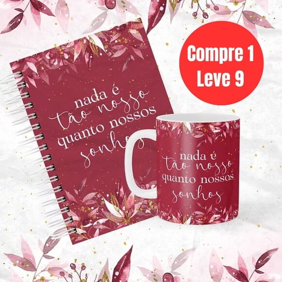Arquivo Digital Combo Alfabeto Bordô -6769