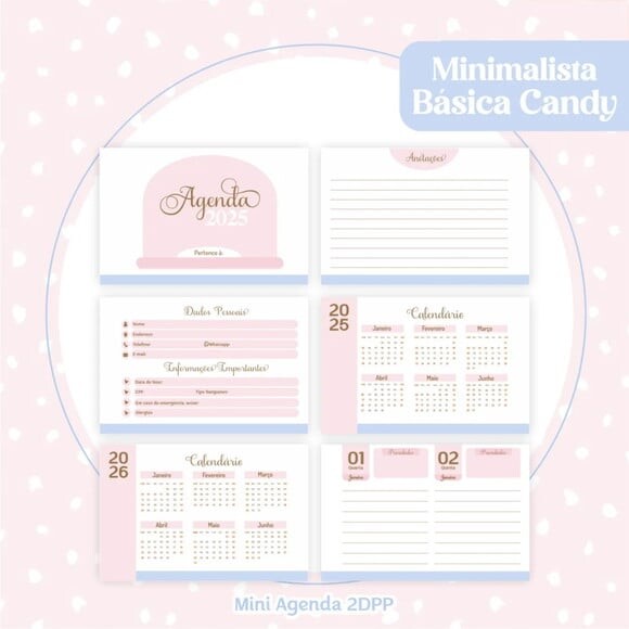 Arquivo Digital Combo Básica Candy Agenda 2025 -323